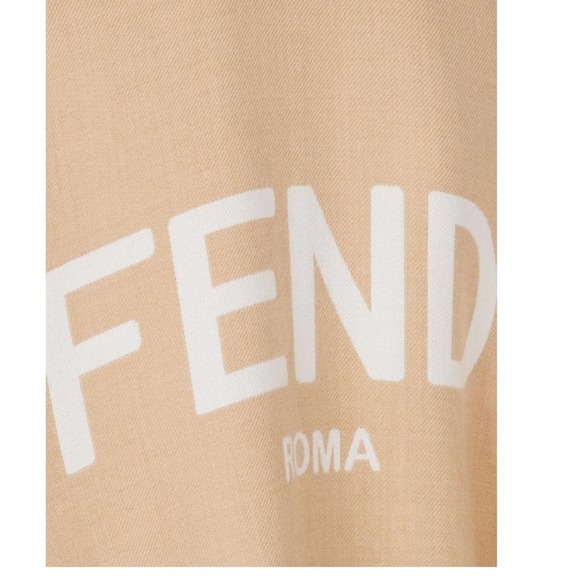 FENDI logo intarsia fringed wool poncho cape wrap - Picture 6 of 10